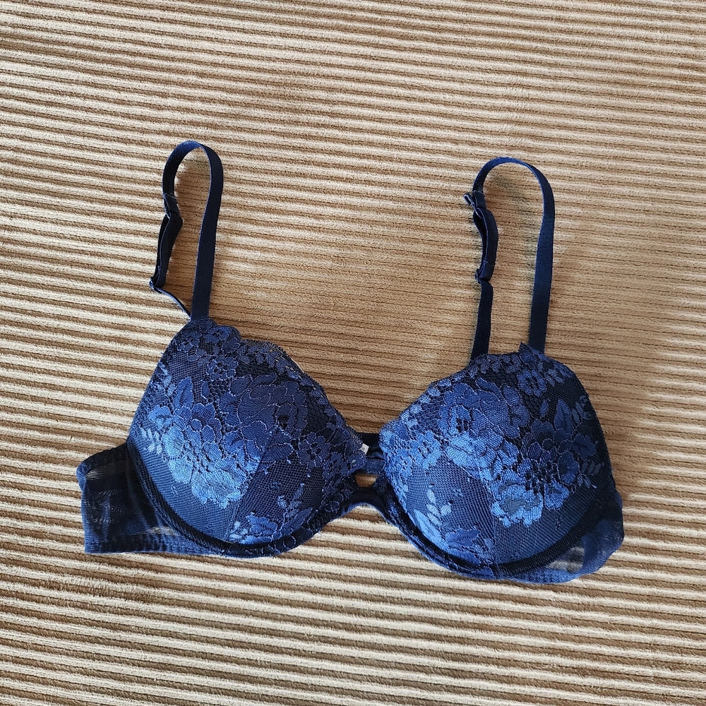 Parisian Intimates Navy Lace Bra